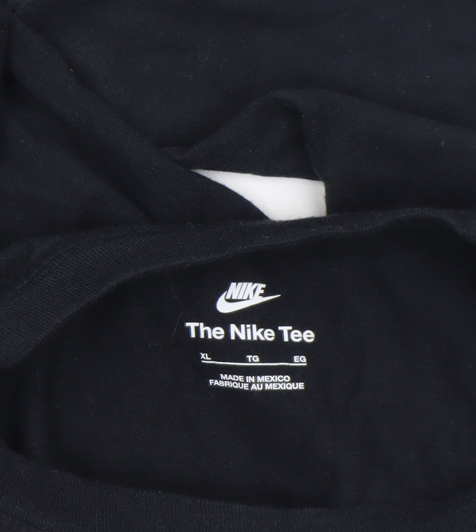 Nike Boys Black XL Long Sleeve Cotton Sports Logo T-Shirt