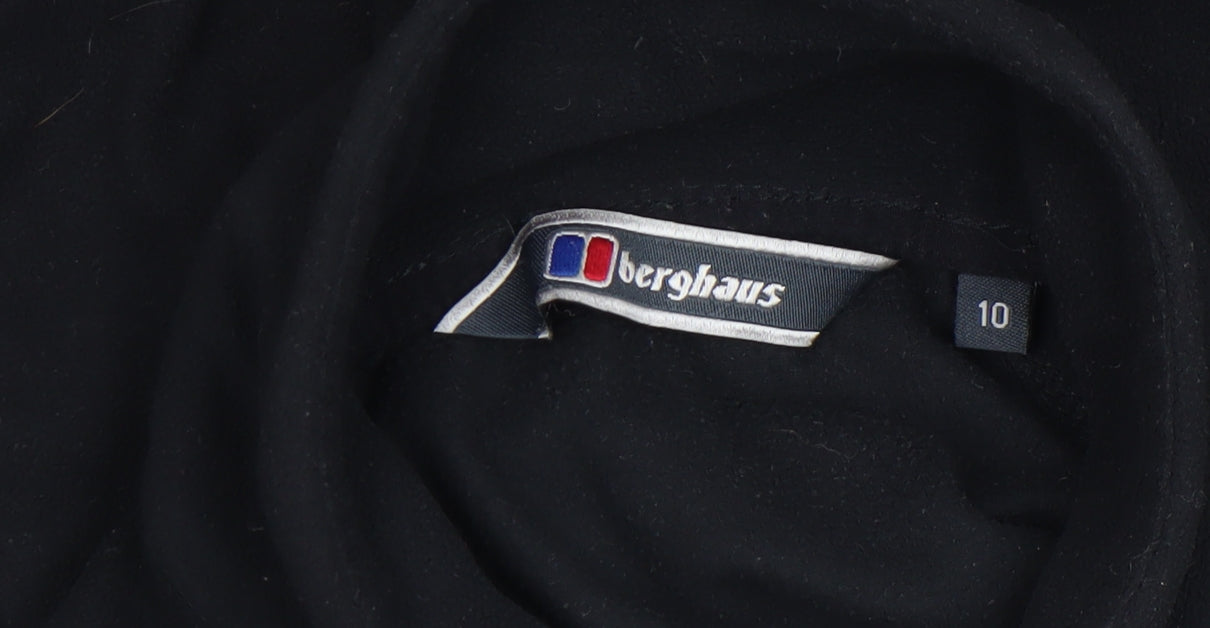 Berghaus Women's Black 1/2 Zip Fleece Pullover Hoodie Size 10
