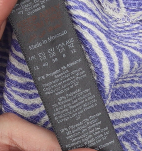 Dorothy Perkins Women Purple Midi A-Line Dress Size 12