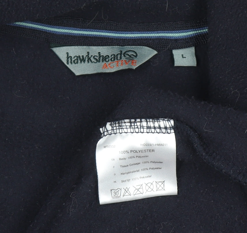 Hawkshead Active Men’s Blue Fleece 1/2 Zip Pullover Sweatshirt L