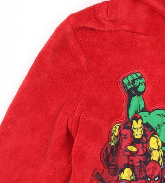 Marvel Comics Boys Red Fleece Superhero Pullover Hoodie 9 Years