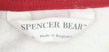 Marks and Spencer Womens Grey Spencer Bear Jumper Size 16 Pullover Sweatshirt