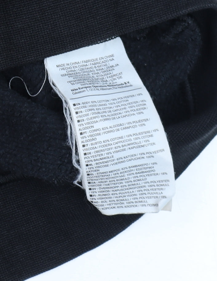 Nike Men's Black Full Zip Hoodie S Regular Fit Sportswear