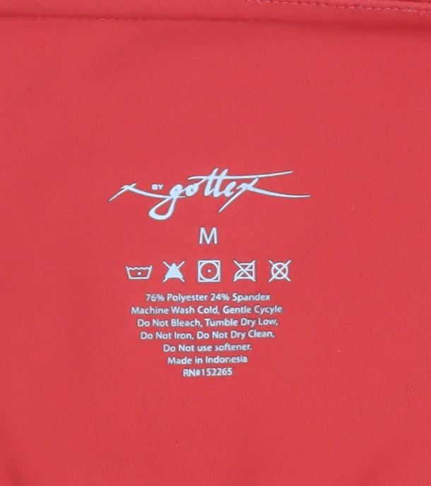 Gottex Women Red Capri Leggings Size M Stretch Activewear