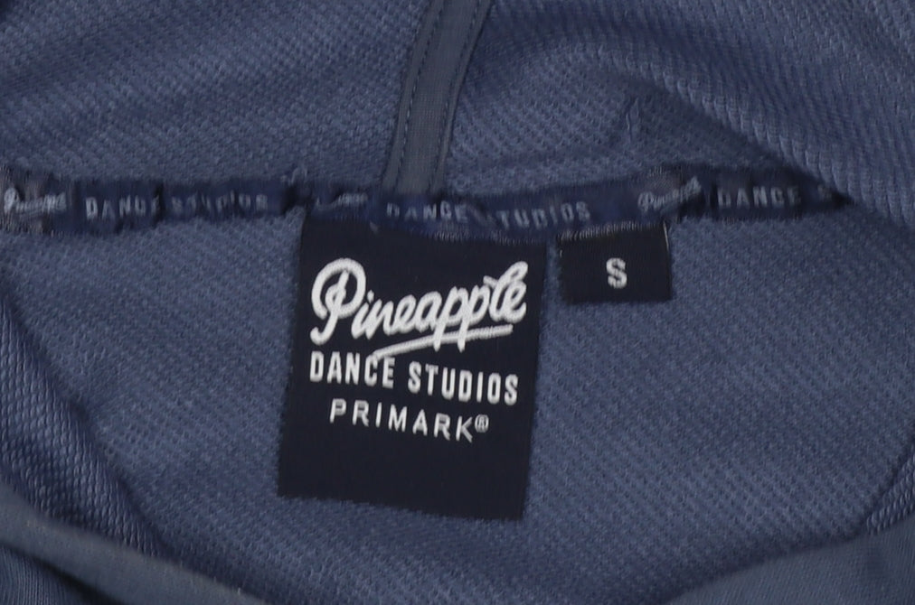 Pineapple Dance Studios Women's Blue Cropped Pullover Hoodie Size S