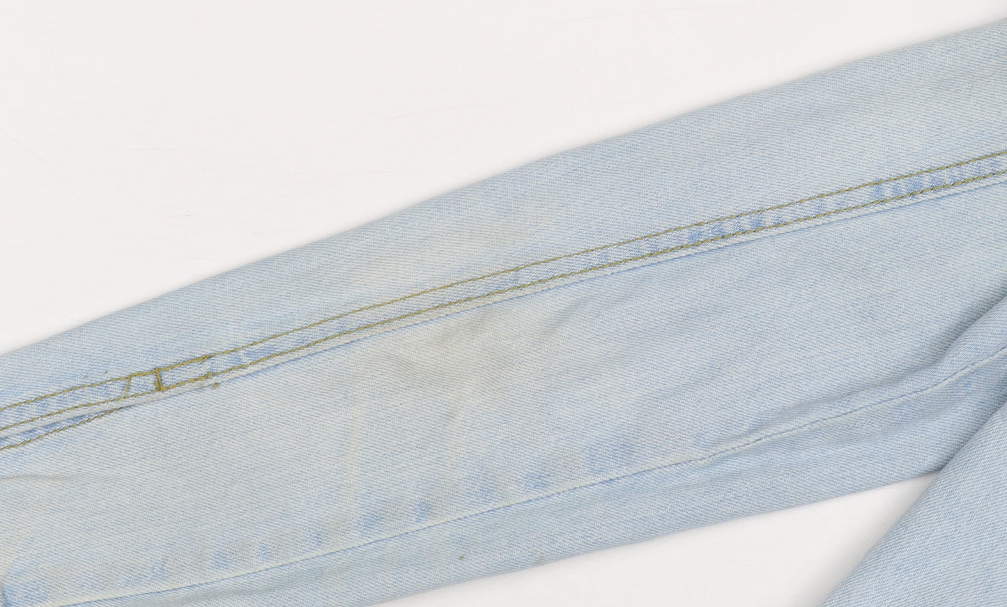 Mango Women Blue XS Denim Basic Jacket Buttoned Cotton