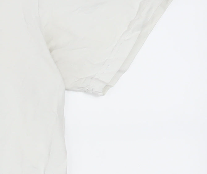 Ellesse Men's White Medium Graphic Logo Cotton T-Shirt