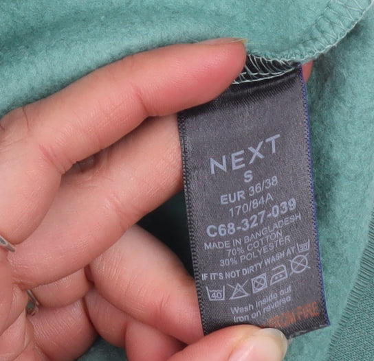 NEXT Women's Green Star Print Sweatshirt Size Small Cotton Blend