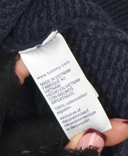 Tommy Hilfiger Men's Blue Cotton 1/2 Zip Sweatshirt Size L
