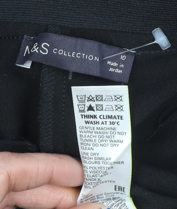 Marks and Spencer Women's Black Slim Trousers Size 10