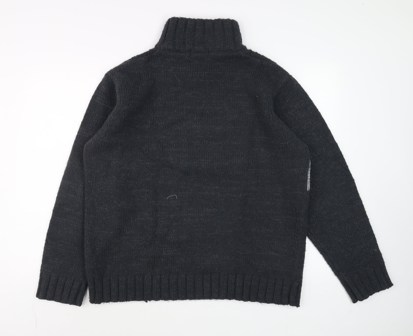 Marks and Spencer Blue Harbour Men’s Blue Large Chunky Knit 1/4 Zip Jumper