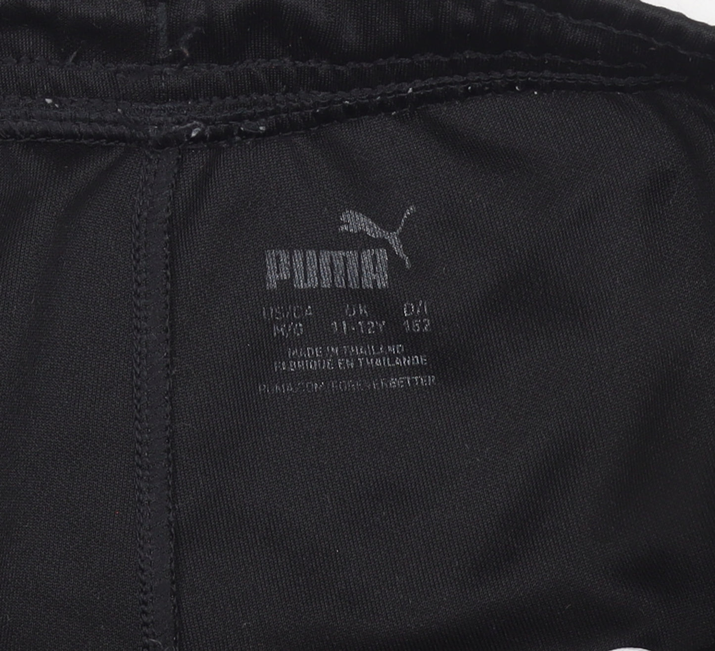 Puma Boys Black Slim Jogger Trousers 11-12 Years Athletic Fit Zip Pockets