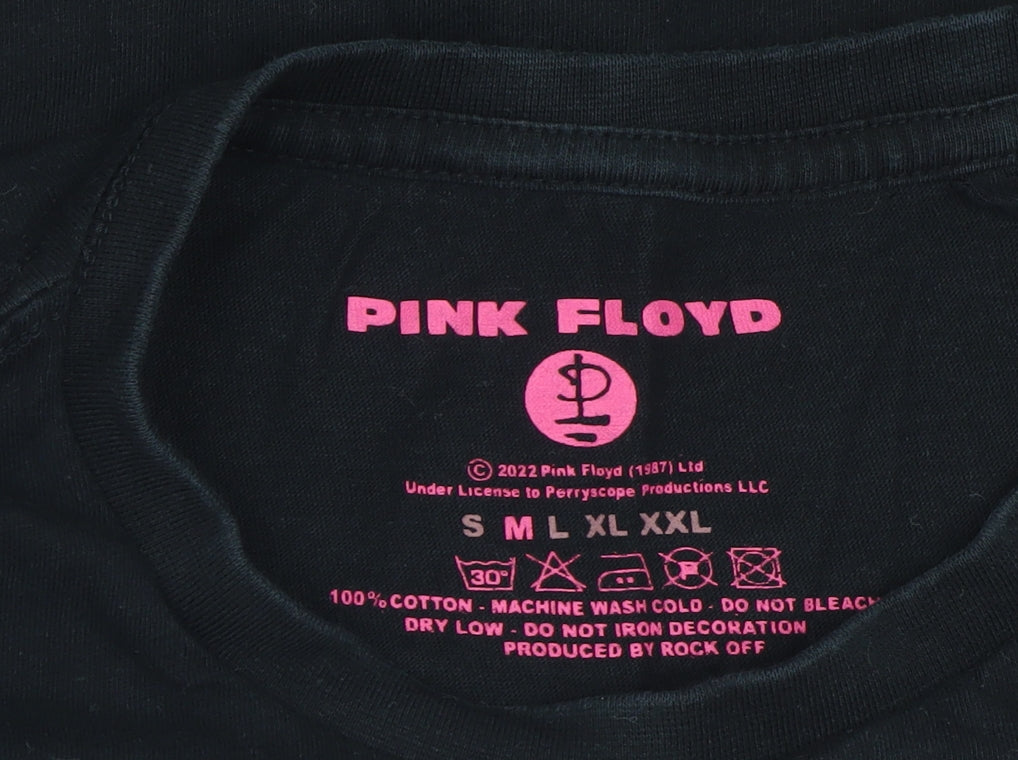 Pink Floyd Women's Black L Basic Cotton Band T-Shirt