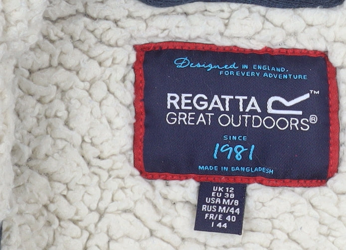 Regatta Women’s Blue Fleece Jacket UK 12 Full Zip Warm Lined Outdoor Coat