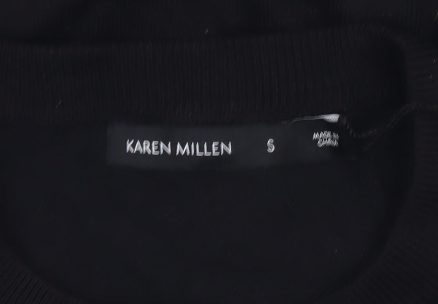 Karen Millen Women's Black Crochet Long Sleeve Cardigan Size S