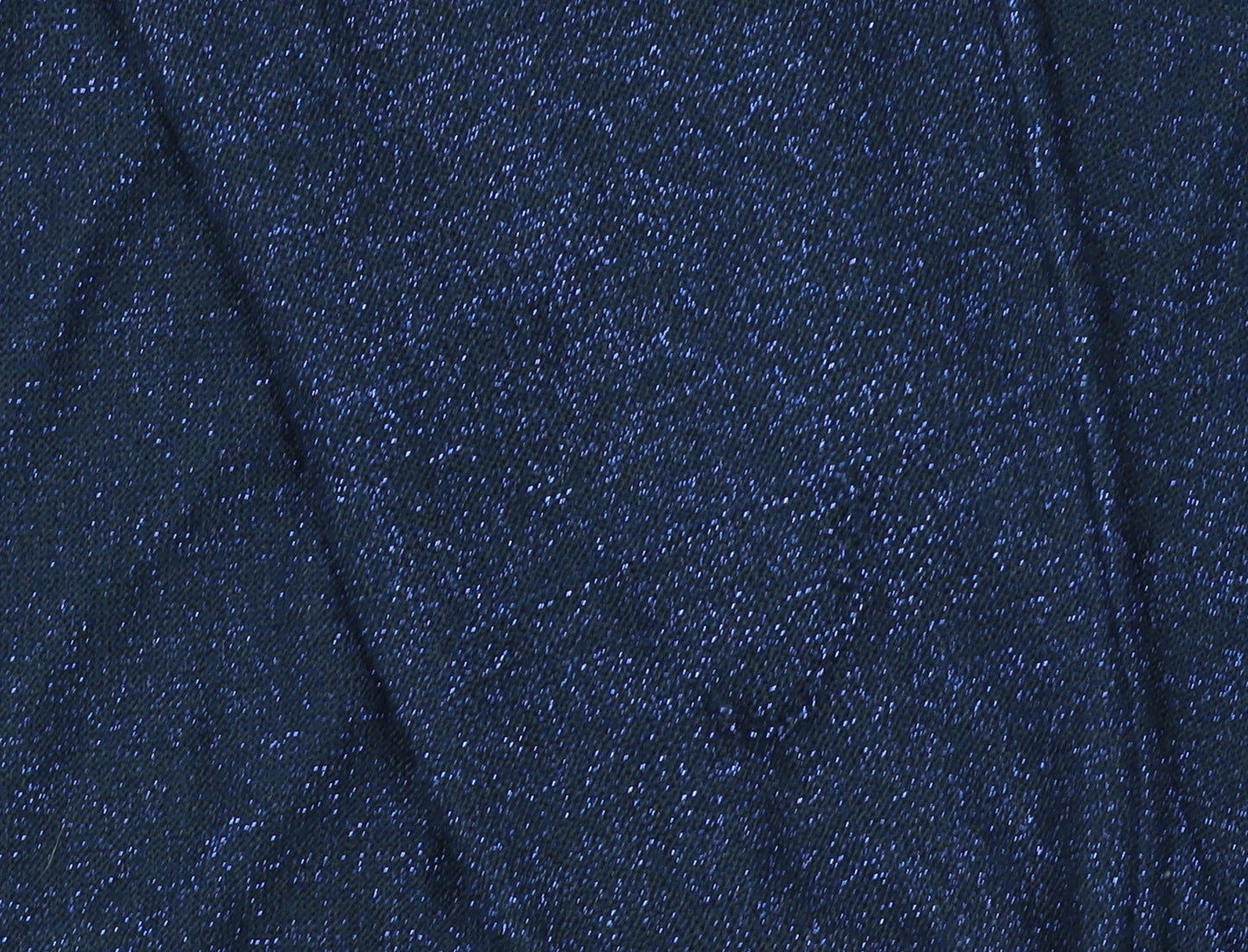 Next Women Blue V-Neck Glitter Knit Jumper Size 8