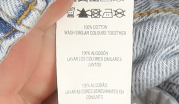 Primark Women Blue Size 10 Mom High-Waist Acid Wash Jeans