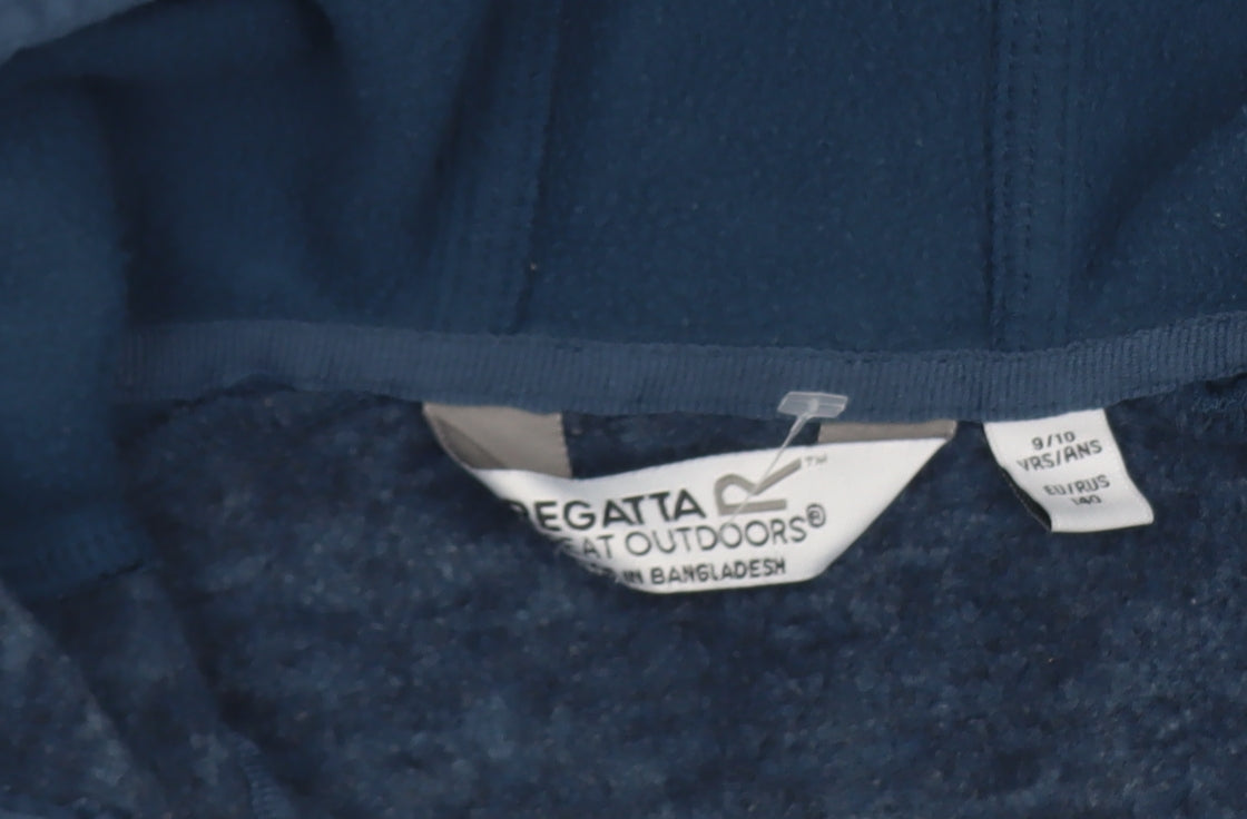 Regatta Boys Blue Full Zip Hoodie 9-10 Years Softshell Fleece Jacket