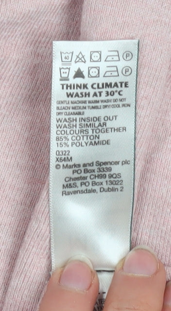 Marks and Spencer Men’s Pink Cotton Polo Shirt 2XL Regular Fit