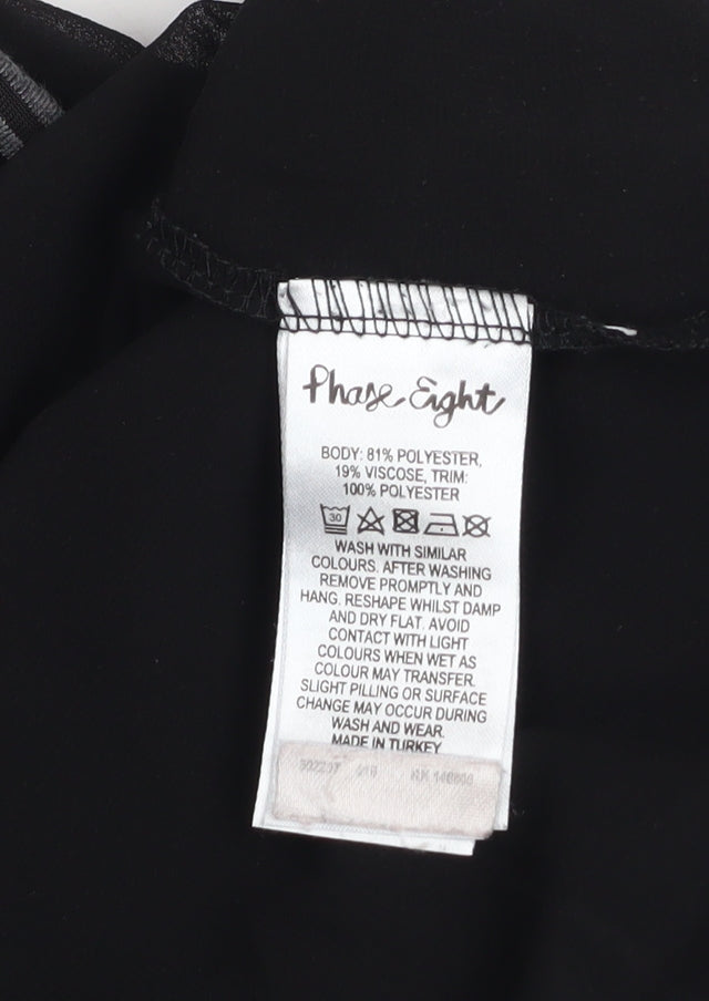 Phase Eight Women's Grey Striped Tunic Top Size 14 3/4 Sleeve Boat Neck