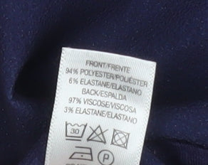 Gallery Women’s Blue Floral Blouse Short Sleeve Size L