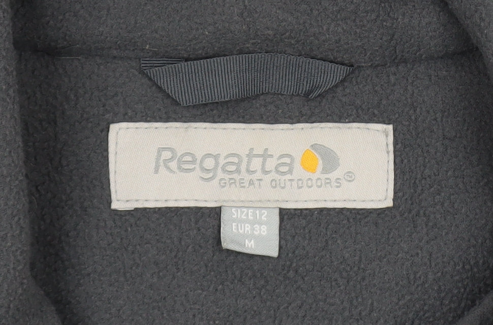 Regatta Womens Grey Fleece Full Zip Outdoor Jacket Size 12 M