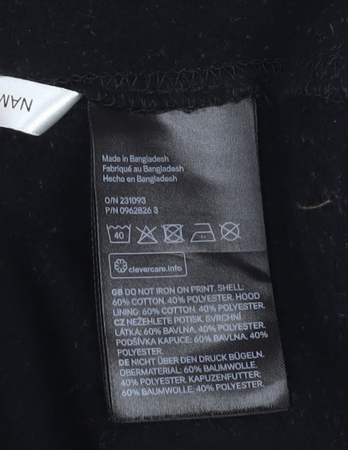 H&M Girls Black Billie Eilish Pullover Hoodie 12-14 Years Fleece Cotton Blend