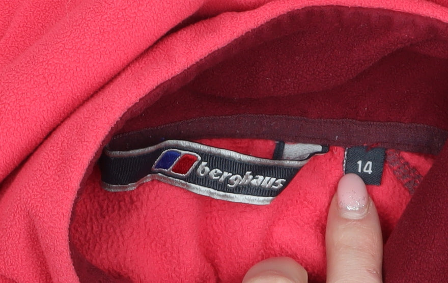 Berghaus Women's Pink 1/2 Zip Fleece Pullover Size 14