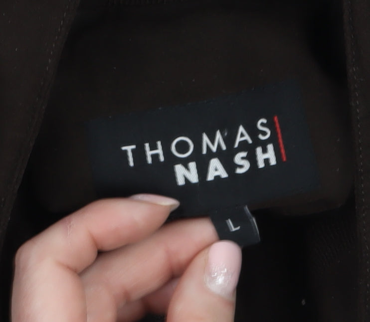 Thomas Nash Men's Brown L Basic Full Zip Jacket