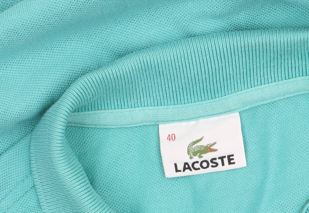Lacoste Women's Green Cotton Slim Fit Polo Shirt Size 12