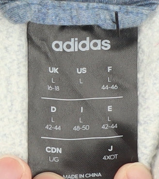 adidas Men's Blue Full Zip Hoodie Size L Sportswear