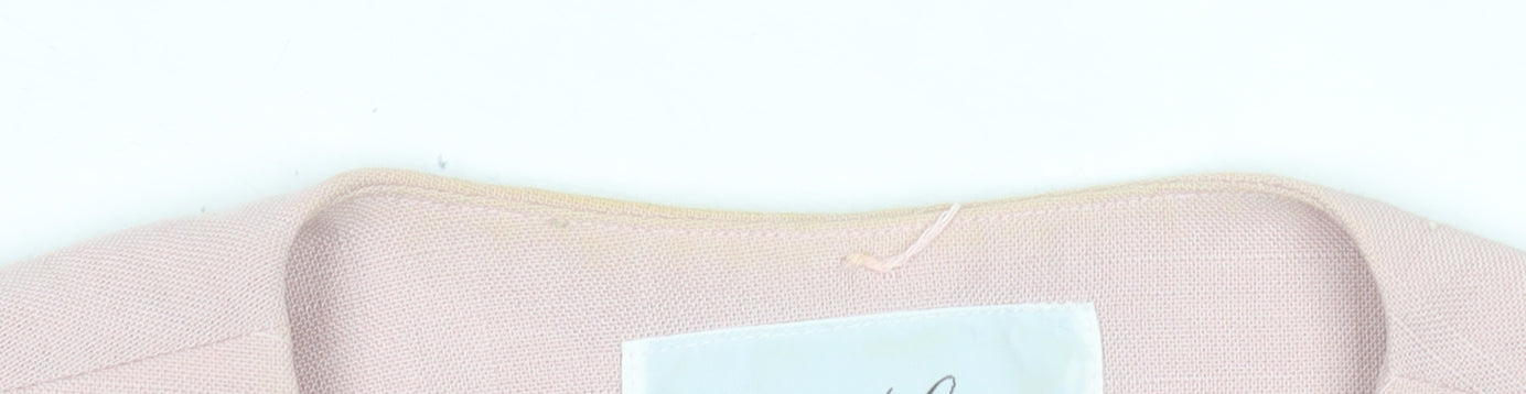 Vivienne Lawrence Women Pink Blouse Size 16 Classic V-Neck Work Top