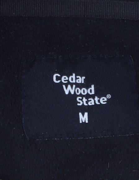Cedar Wood State Mens Brown Fleece 1/4 Zip Pullover Sweatshirt M