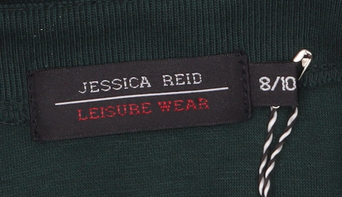 Jessica Reid Women's Green Knit Coatigan Size 8 Classic Mid-Length