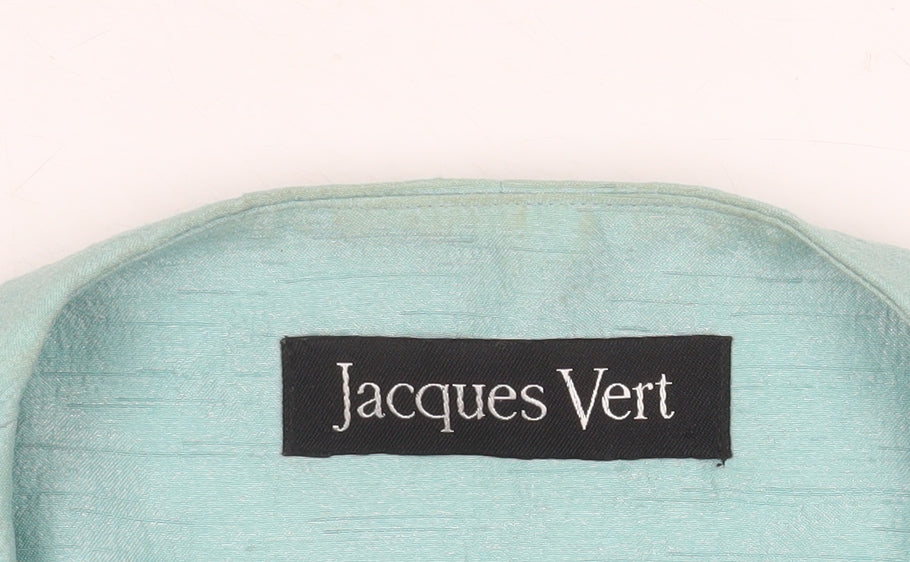 Jacques Vert Women Aqua Blue Jacket UK 20 Polyester Lined Tailored Blazer