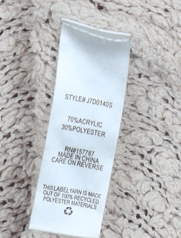 Jolie & Joy Womens Beige Chunky Knit Longline Cardigan XL