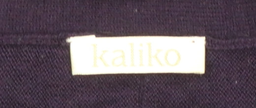 Kaliko Women’s Purple Cotton Blend Long Sleeve Crew Neck Jumper L