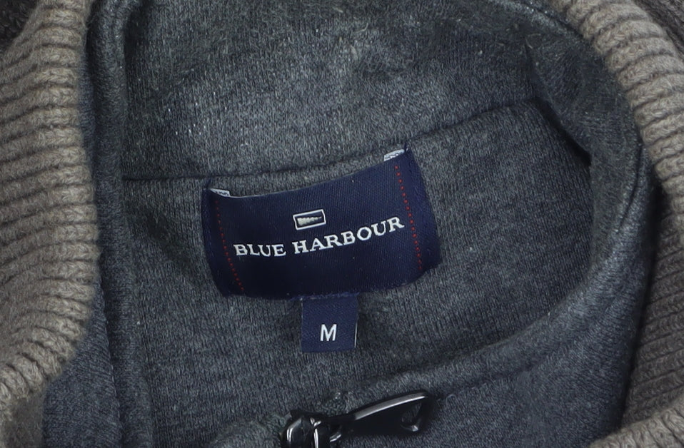 Marks and Spencer Blue Harbour Men's Brown Cotton Henley Jumper M