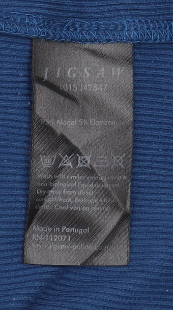 Jigsaw Women's Blue Long Sleeve Modal Jersey Top XS