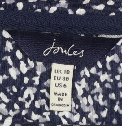 Joules Womens Blue Floral Long Sleeve Cotton T-Shirt UK 10