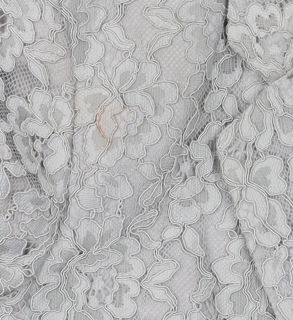 MNG Women Grey Floral Lace Blazer Jacket Size 14 Tailored Formal