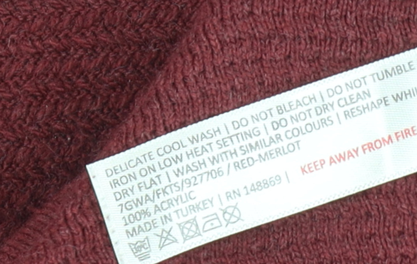 Fat Face Women Red Knit Shift Dress Size 12 3/4 Sleeve