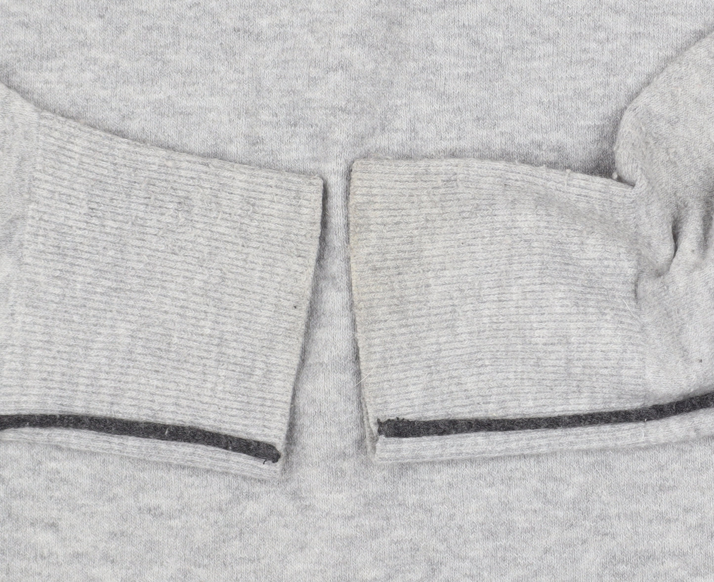 French Connection Men Grey High Neck Wool Blend Pullover Jumper Size M