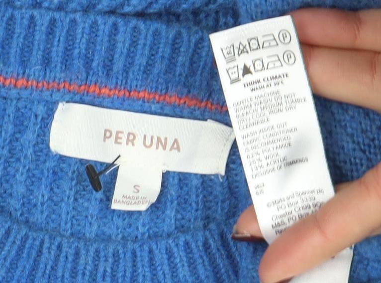 Marks and Spencer Per Una Blue Wool Blend Women’s Jumper Size S