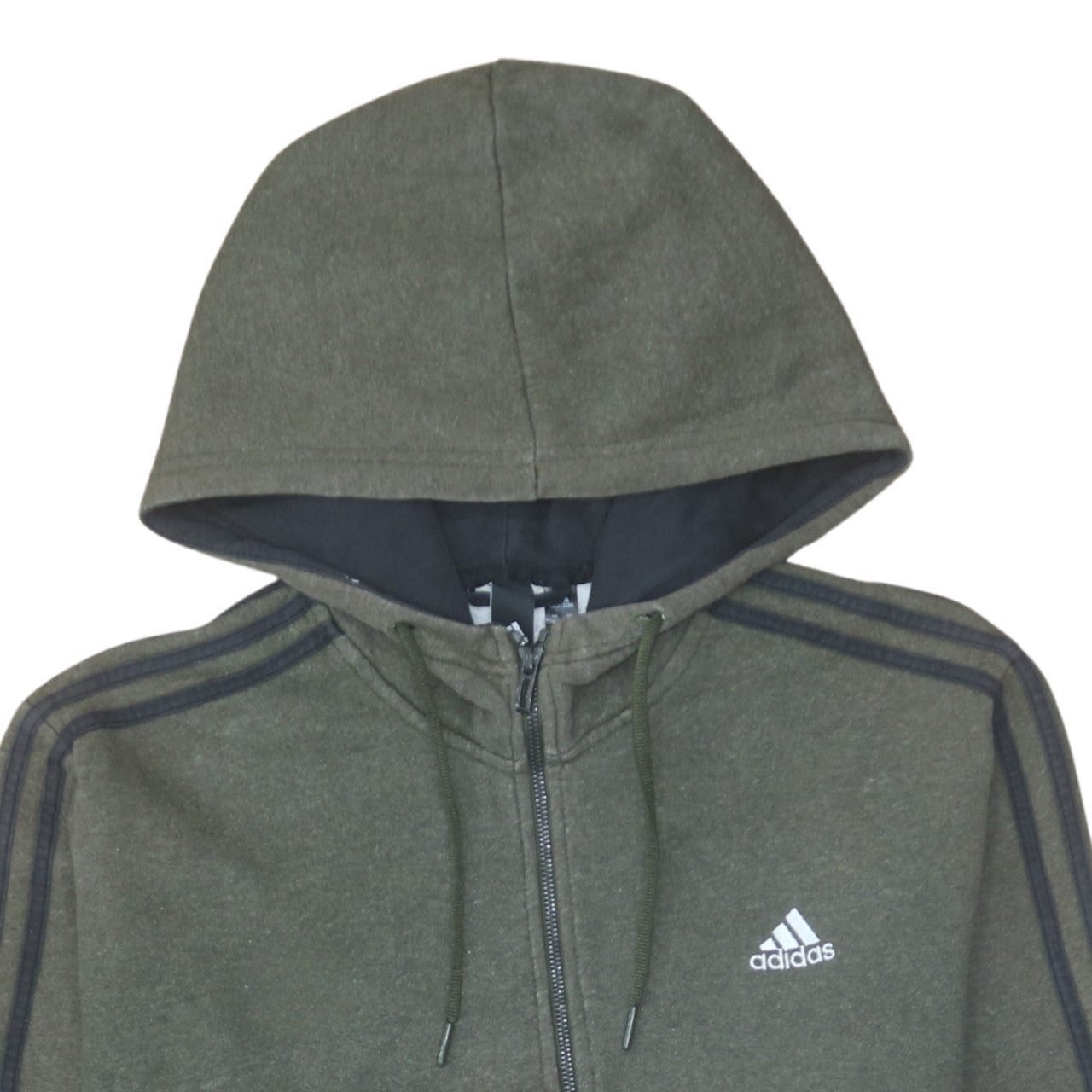 Adidas Men’s Green XL Full Zip Fleece Hoodie Sweatshirt
