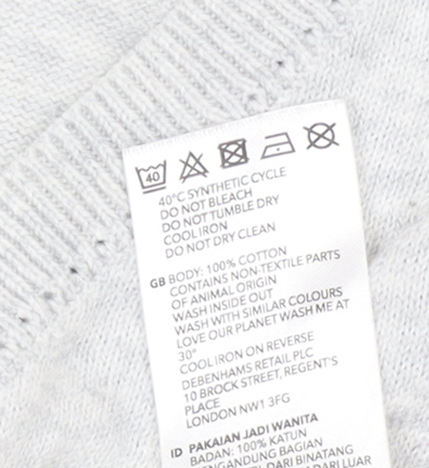 RJR John Rocha Women's Grey Cotton Button Front V-Neck Cardigan Size 22