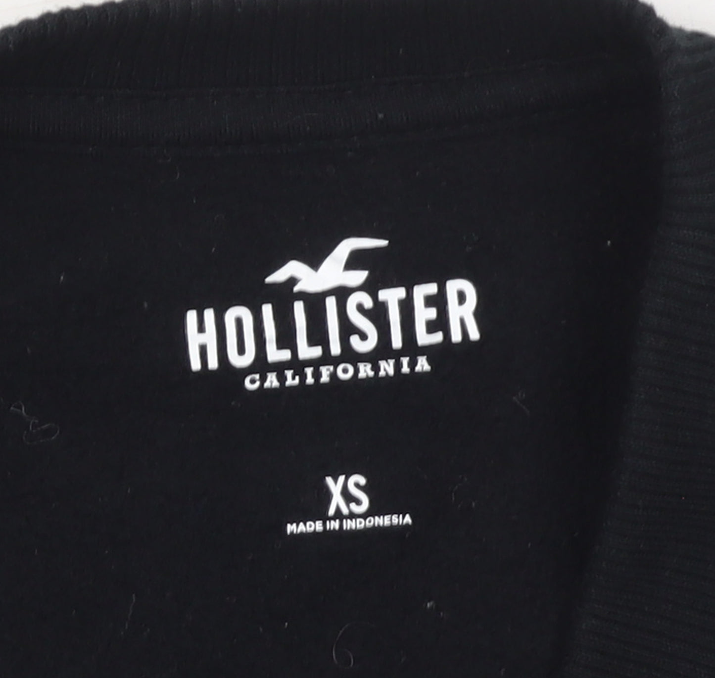 Hollister Women's Black XS Cropped Varsity Jacket