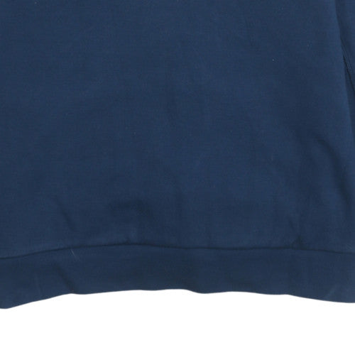 Adidas Men Blue Sports 1/2 Zip Sweatshirt Regular Fit M