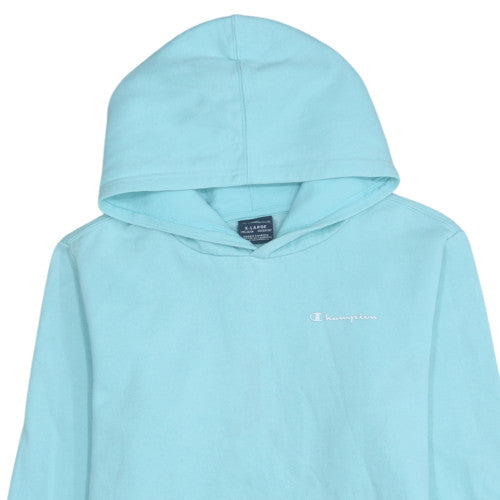 Champion Girls Aqua Blue XL Pullover Hoodie 13-14 Years Cotton Blend