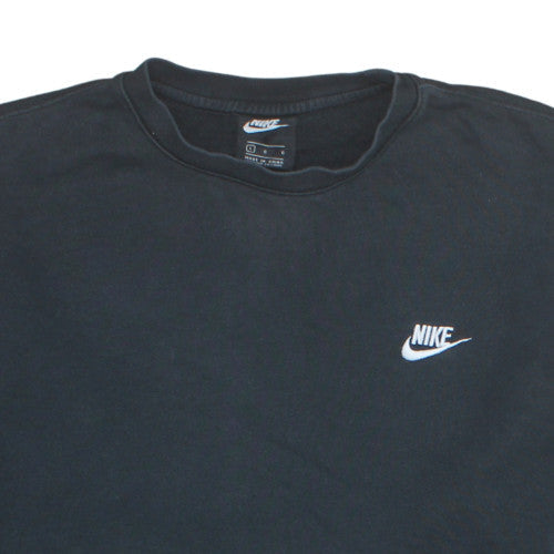 Nike Men's Black Crew Neck Fleece Pullover Sweatshirt L